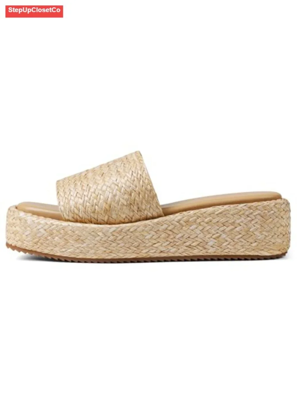 Platform Sandals, Slip On Espadrille Wedges Slides, Flatform Open Toe Beach